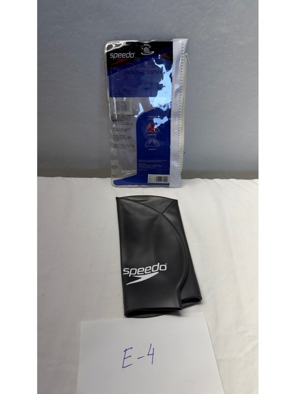 Speedo Silicone Swim Cap Black E-4 - Picture 4 of 6